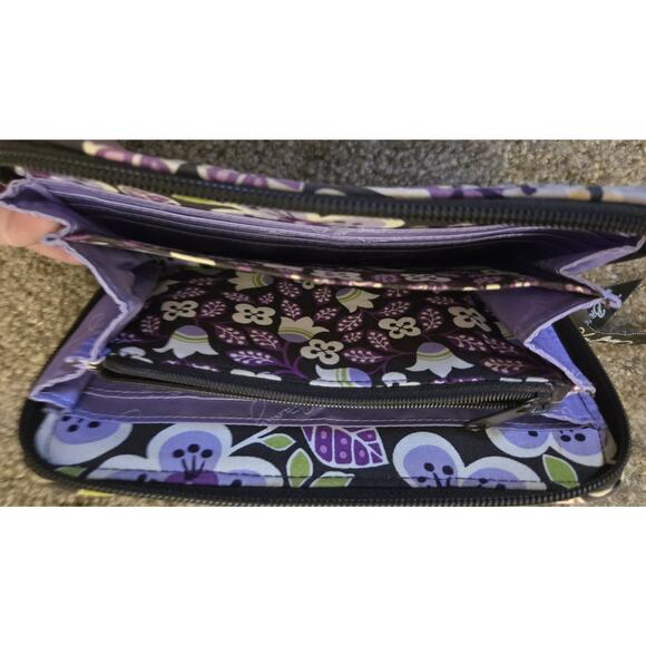 Retired Vera Bradley Plum Petals Zip Around‎ Wallet - Picture 2 of 2
